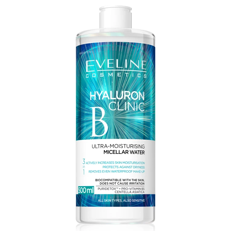  Eveline Hyaluron Clinic B5 Ultra Moisturising Micellar Water 500ml